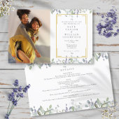 Budget Greenery Photo All-in-One Wedding Invite