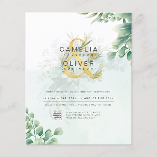 BUDGET Greenery PHOTO Weddenschap QR CODE (Voorkant)