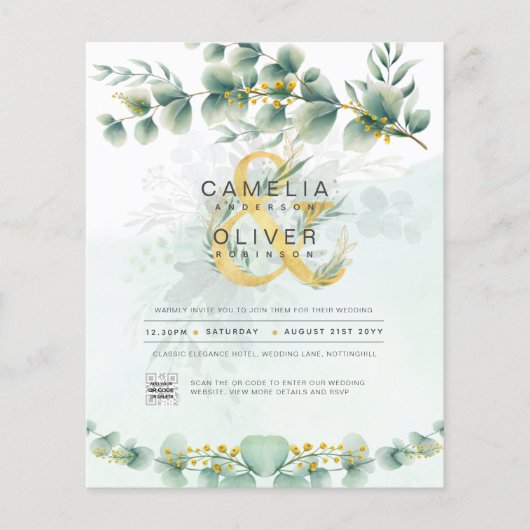BUDGET Greenery PHOTO Weddenschap QR CODE (Voorkant)
