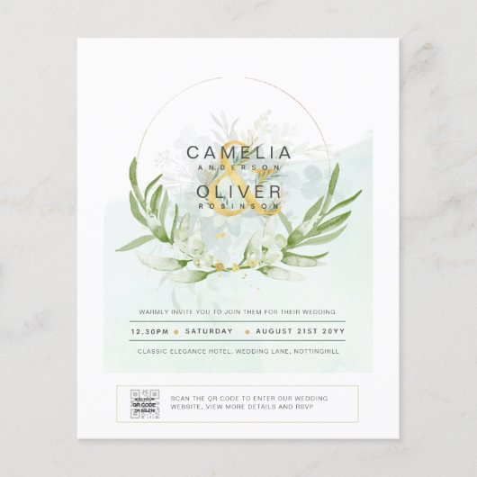 BUDGET Greenery PHOTO Weddenschap QR CODE F (Voorkant)