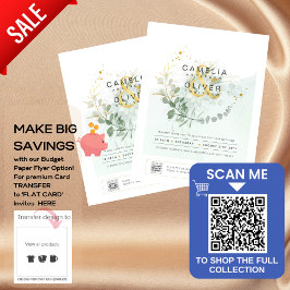 BUDGET Greenery PHOTO Weddenschap QR CODE F Flyer