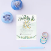 BUDGET Greenery PHOTO Weddenschap QR CODE F Flyer (Enkel)