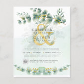 BUDGET Greenery PHOTO Weddenschap QR CODE F Flyer (Voorkant)