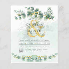 BUDGET Greenery PHOTO Weddenschap QR CODE F Flyer