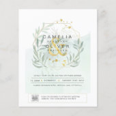 BUDGET Greenery PHOTO Weddenschap QR CODE Flyer (Voorkant)