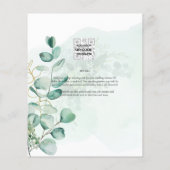BUDGET Greenery PHOTO Wedding Save the Date QRcode Flyer (Achterkant)