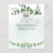 BUDGET Greenery PHOTO Wedding Save the Date QRcode Flyer (Achterkant)
