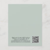 Budget Greenery QR Code Wedding Uitnodiging (Achterkant)
