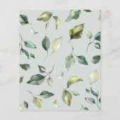 Budget/Greenery/Rozen - Wedding Invitation. Flyer (Achterkant)