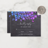 Budget Greenery Rustic Foliage S Wedding RSVP Card Notitiekaartje (Voorkant / Achterkant in situ)