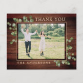 Budget Greenery Rustic Foto Wedding Dank u (Voorkant)