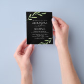 Budget Greenery Rustic Simple Elegant Wedding Flyer (Hand)