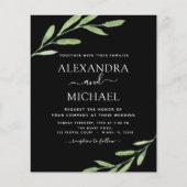 Budget Greenery Rustic Simple Elegant Wedding Flyer (Voorkant)
