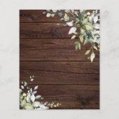 Budget Greenery Rustic Wood Baby shower Uitnodigin (Achterkant)