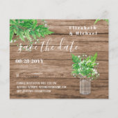 BUDGET Greenery Save Dates Ferns Rustic Wedding (Voorkant)