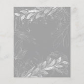 Budget/Greenery/Silver - Wedding Invitation. Flyer (Achterkant)