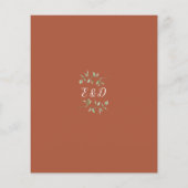 Budget Greenery Terracotta Wedding Uitnodiging (Achterkant)