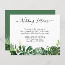 Budget Greenery Tropical Palm Wedding Details Kaar