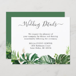 Budget Greenery Tropical Palm Wedding Details Kaar