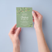 Budget Greenery - Uitnodiging voor Kerstmis Flyer (Hand)