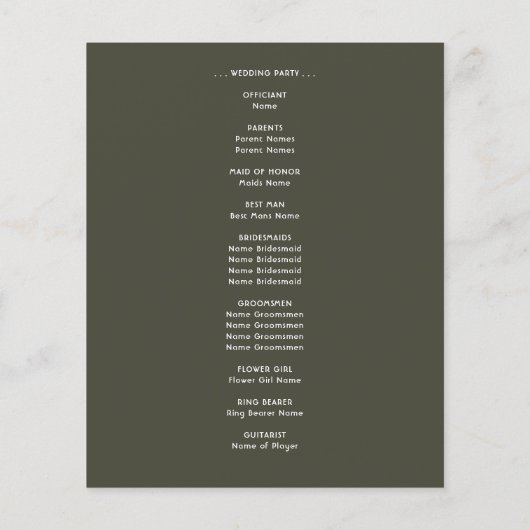 Budget Greenery Waterverf Eucalyptus Wedding (Achterkant)