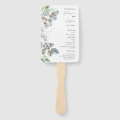 Budget Greenery Waterverf Eucalyptus Wedding Hand Handwaaier (Voorkant)