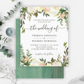 Budget Greenery Waterverf Floral Wedding Invites