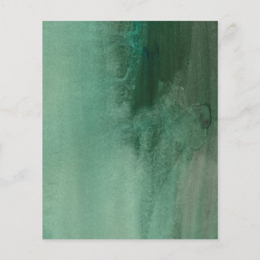 Budget Greenery Waterverf Floral Wedding Invites (Achterkant)