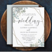 Budget Greenery Waterverf Wedding Invitation