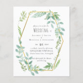 Budget Greenery Wedding Invite (Voorkant)