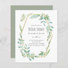 Budget Greenery Wedding Invite