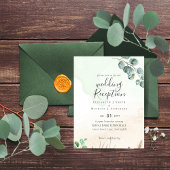 Budget Greenery Wedding RecEPING Evening Invite Flyer