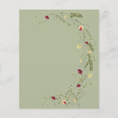 Budget Greenery Wildflower Baby shower Uitnodiging (Achterkant)