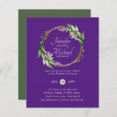 BUDGET Greenery Wreath Wedding Invitations (Voorkant / Achterkant)