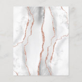 Budget Grey Agate Roos Gold Marble Wedding Invite (Achterkant)