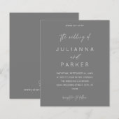 Budget Grey MOD Calligraphy Wedding (Voorkant / Achterkant)