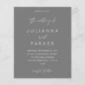 Budget Grey MOD Calligraphy Wedding (Voorkant)
