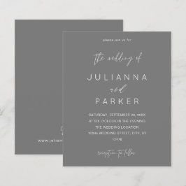 Budget Grey MOD Calligraphy Wedding