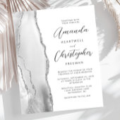 Budget Grey Silver Agate Script Weddenschap