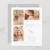 Budget Grey Trendy Branches Wedding 3 Photos (Voorkant / Achterkant)