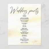 Budget Grey Wedding Program kaart. Flyer (Achterkant)