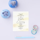 Budget Grey Wedding Program kaart. Flyer (Enkel)