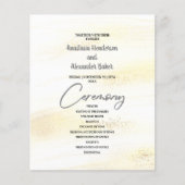 Budget Grey Wedding Program kaart. Flyer (Voorkant)