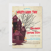 Budget Griezelige Halloween Thuis Kostuum Feest Kaart (Voorkant)