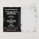 Budget griezelige zak pop volwassen Halloween uitn Uitnodiging Briefkaart (Achterkant)