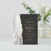 Budget Grijs Wit Goud Agaat Donker 50ste Verjaarda (Staand voorkant)