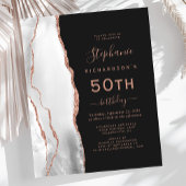 Budget Grijs Wit Rose Goud Agaat 50e Verjaardag