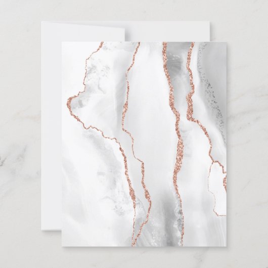 Budget Grijs Wit Rose Goud Agaat 50e Verjaardag (Achterkant)