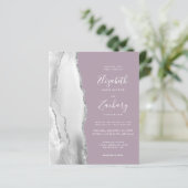 Budget Grijs Wit Zilver Agate Mauve Trouwfeest (Staand voorkant)