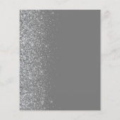 Budget grijs zilver glitter bruiloft uitnodigen (Achterkant)